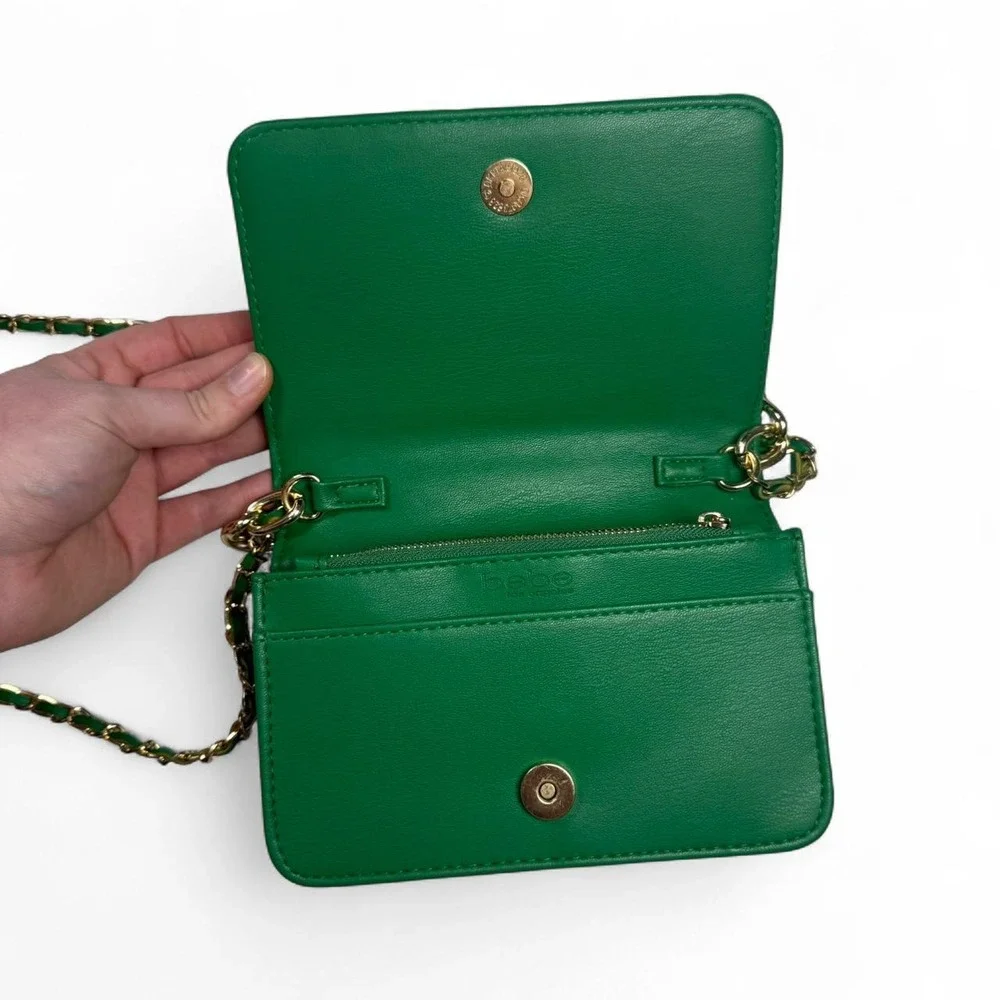 bebe green quilted